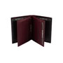Zoozie Bags Cartera de Piel para Hombre Paola, Rojo Claret y Negro